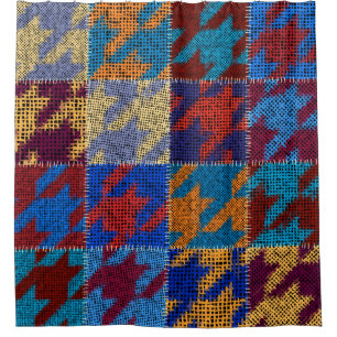 Seamless pattern. Imitation of a patchwork pattern Shower Curtain