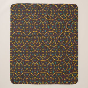 Seamless pattern in Indonesian batik style on the Sherpa Blanket