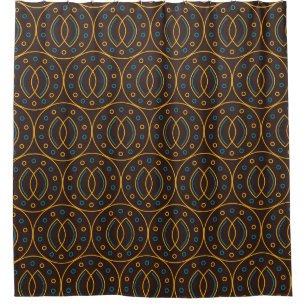 Seamless pattern in Indonesian batik style on the Shower Curtain