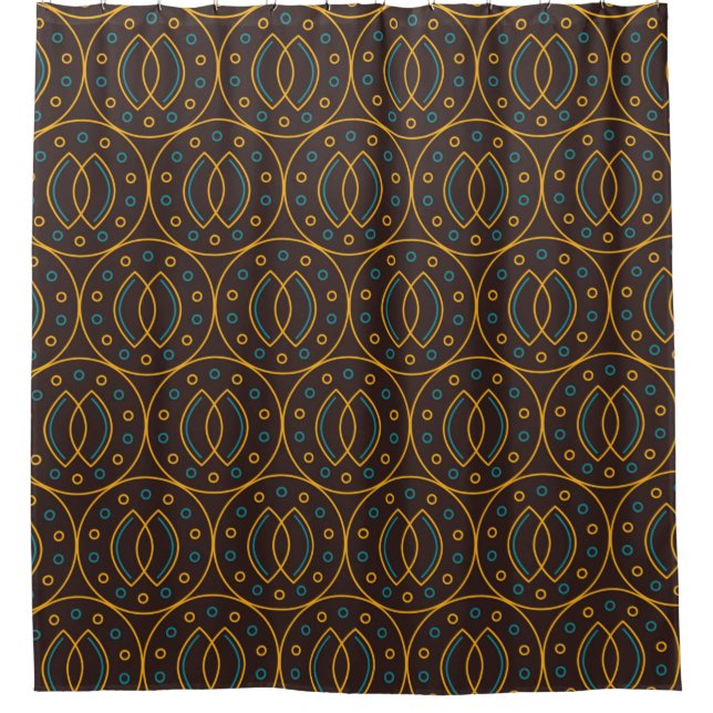 Seamless pattern in Indonesian batik style on the  Shower Curtain (Front)