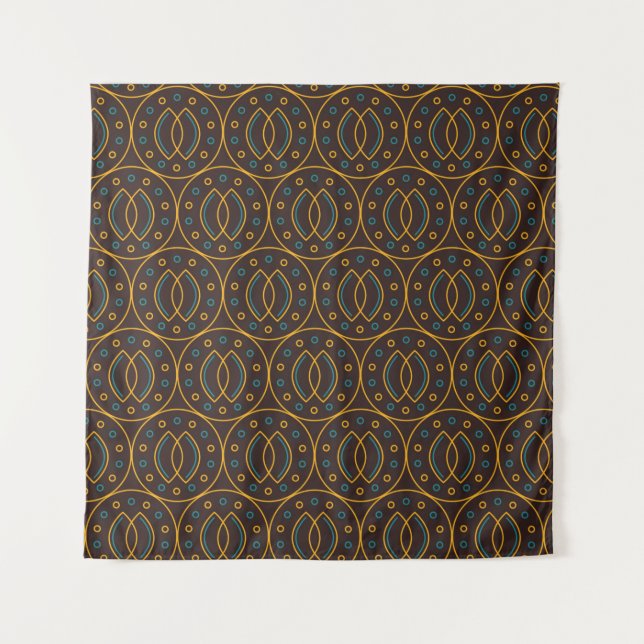 Seamless pattern in Indonesian batik style on the  Tapestry (Front)
