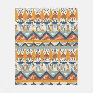 Seamless pattern in navajo style fleece blanket