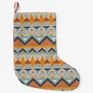 Seamless pattern in navajo style small christmas stocking