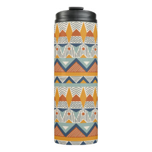 Seamless pattern in navajo style thermal tumbler