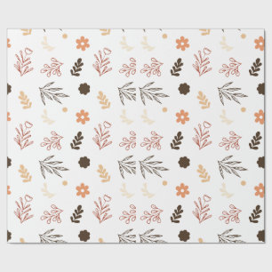 Seamless pattern in pastel colours with flowers wrapping paper