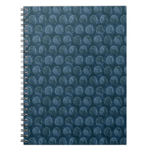 Seamless pattern in trendy colours with seashells notebook