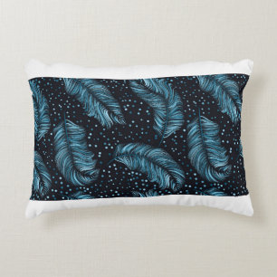 Seamless pattern, infinite texture. dark feather b decorative cushion