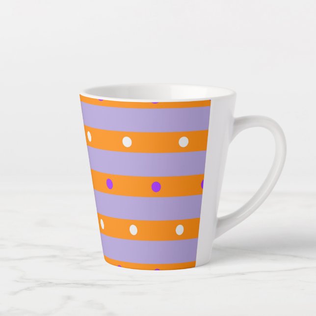 Seamless pattern  latte mug (Right)