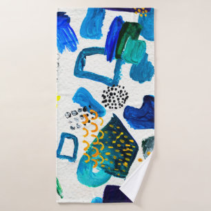 Seamless pattern made by hand drawn paint strokes. bath towel