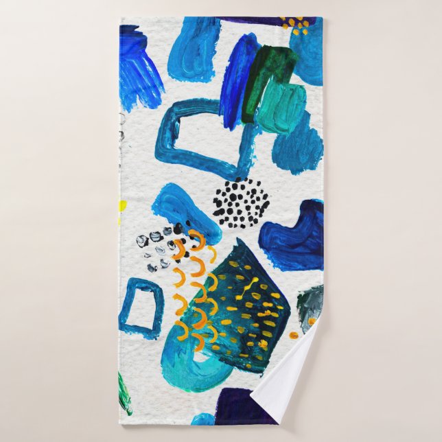 Seamless pattern made by hand drawn paint strokes. bath towel (Bath Towel)
