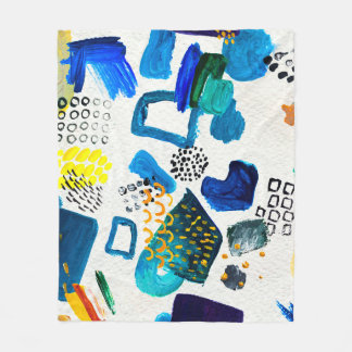 Seamless pattern made by hand drawn paint strokes. fleece blanket