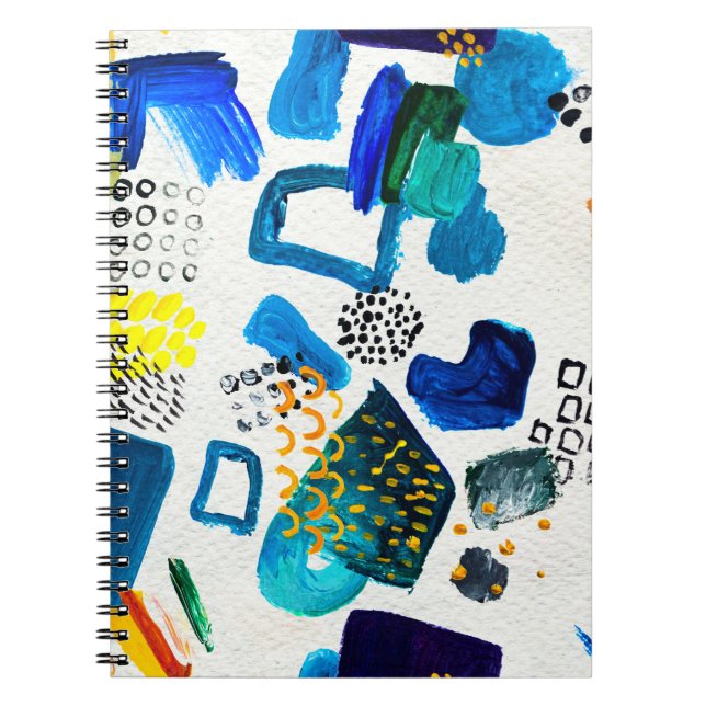 Seamless pattern made by hand drawn paint strokes. notebook (Front)