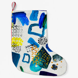 Seamless pattern made by hand drawn paint strokes. small christmas stocking