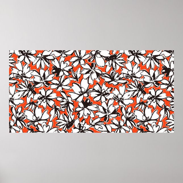 Seamless pattern material of an abstract flower,  poster (Front)
