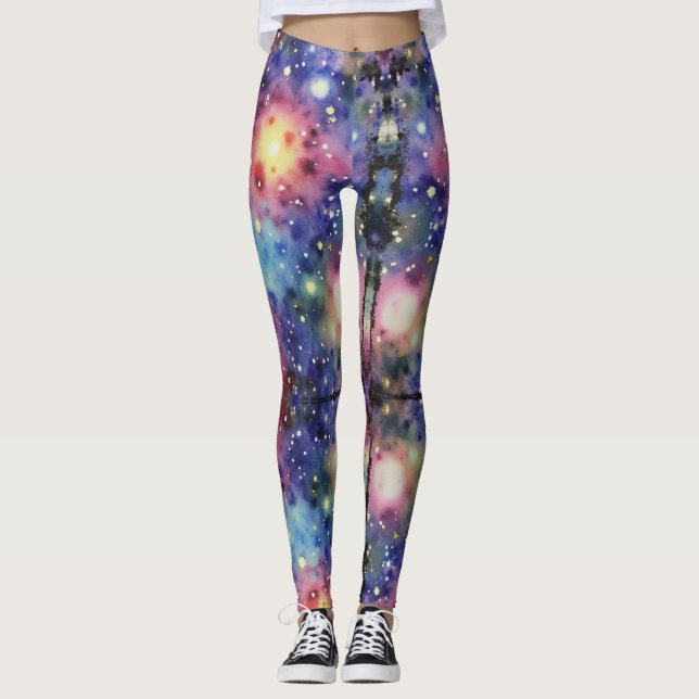 Seamless Pattern of A Galaxy Leggings (Front)