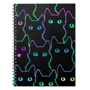 seamless pattern of cute cat silhouettespattern,se notebook
