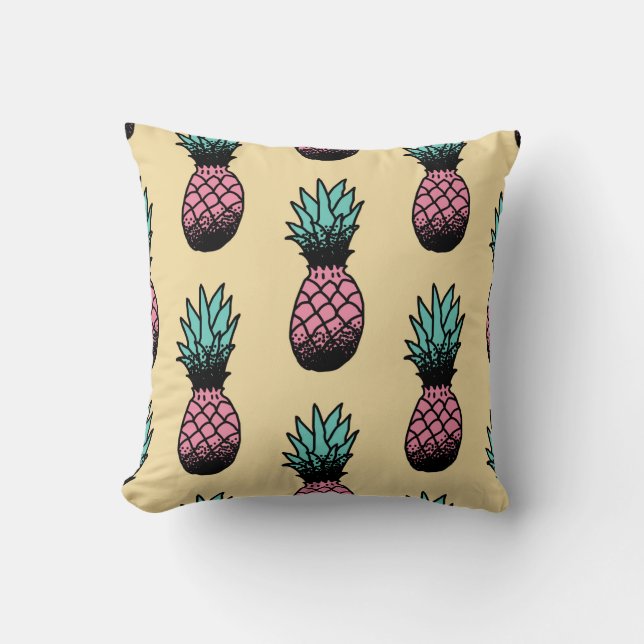 Seamless pattern of cute hand drawn pineapple cushion (Front)