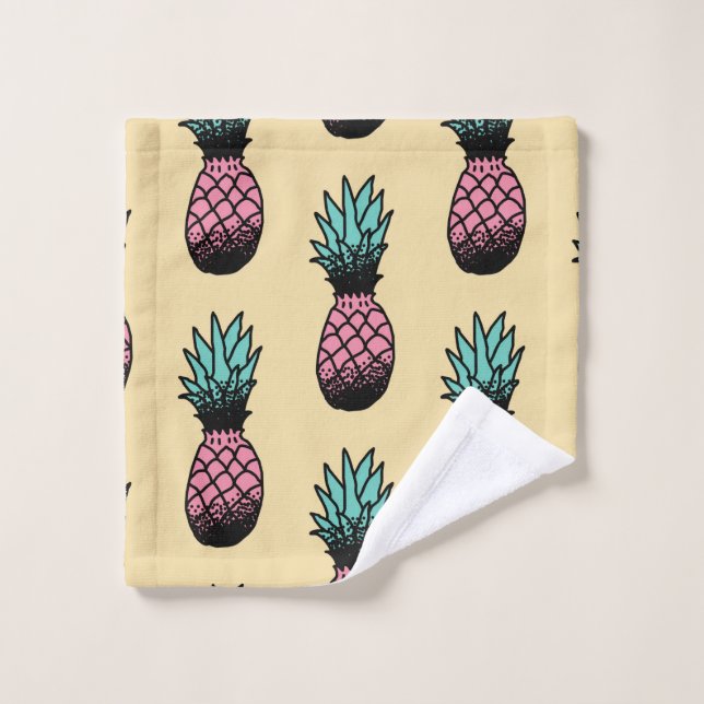 Seamless pattern of cute hand drawn pineapple wash cloth (Wash Cloth)