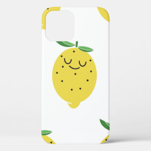seamless pattern of Cute Lemon cartoon, iPhone 12 Case
