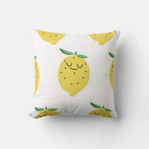 seamless pattern of Cute Lemon cartoon, Cushion