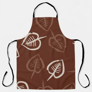 Seamless pattern of floral motif with leaves. Stri Apron