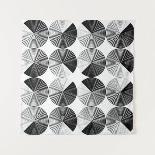 Seamless pattern of folded circles tapestry