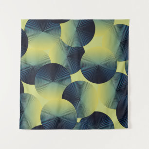 Seamless pattern of linear circles tapestry