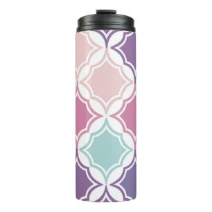 Seamless pattern of pastel coloured geometric shap thermal tumbler