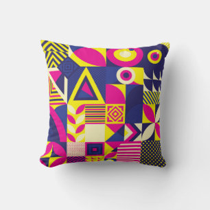 Seamless Pattern of Pop and Colourful Abstract Geo Cushion