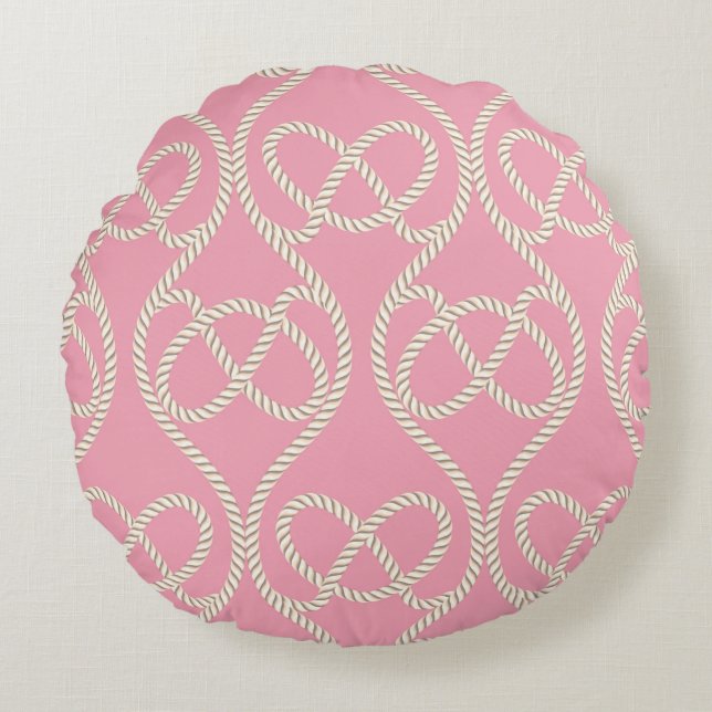 Seamless pattern of ropes. Vintage Illustrationabs Round Cushion (Front)