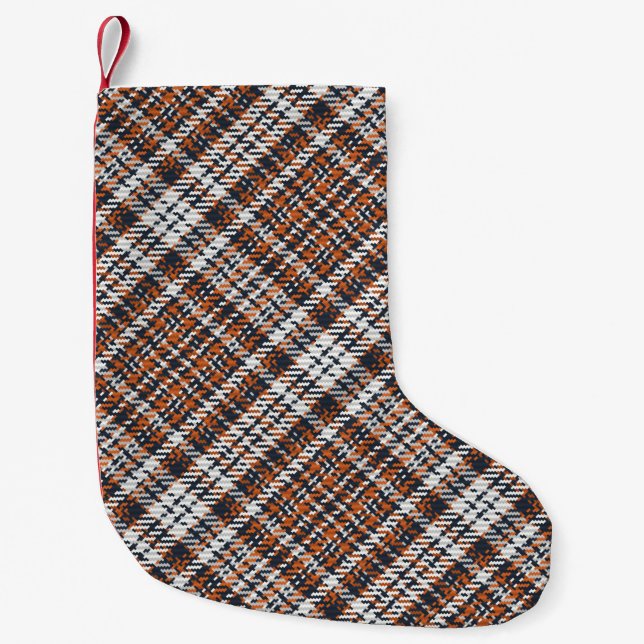 Seamless pattern of scottish tartan plaid. Repeata Small Christmas Stocking (Front)