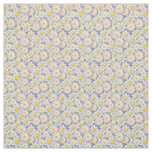Seamless Pattern Of Summer Flowers On Grey Fabric
