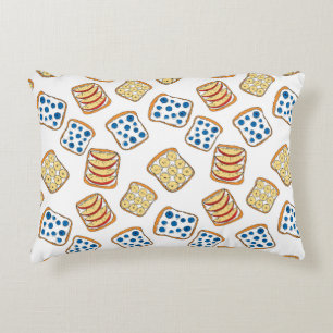 Seamless pattern of toast decorative cushion