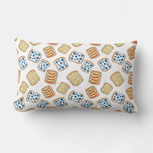 Seamless pattern of toast lumbar cushion