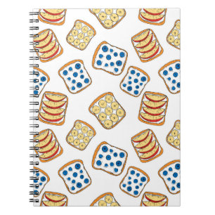 Seamless pattern of toast notebook