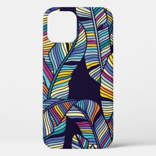 Seamless pattern of Tropical palms leaves iPhone 12 Case