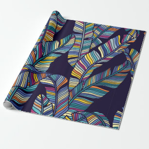 Seamless pattern of Tropical palms leaves Wrapping Paper