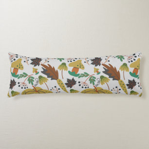 Seamless pattern of tropical pumpkins and carrots body cushion
