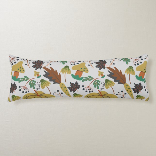 Seamless pattern of tropical pumpkins and carrots body cushion (Front)