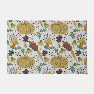 Seamless pattern of tropical pumpkins and carrots doormat