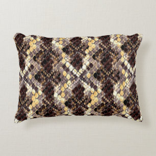 Seamless pattern of wild design. Skin background w Decorative Cushion
