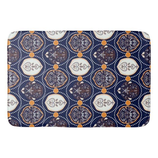 Seamless Pattern ornament floral abstract Bath Mat (Front)