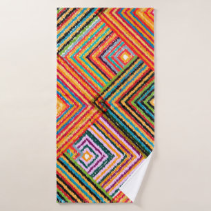 Seamless pattern patchwork design. Creative backgr Bath Towel