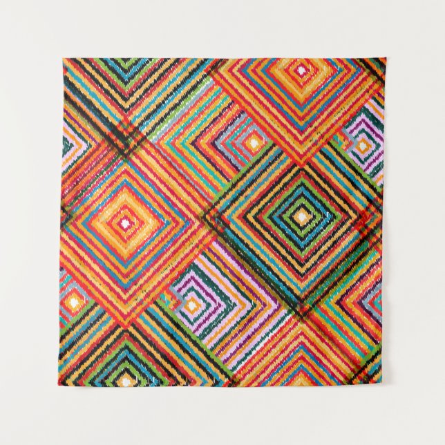 Seamless pattern patchwork design. Creative backgr Tapestry (Front)