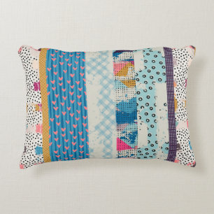 Seamless pattern, patchwork tiles.  decorative cushion
