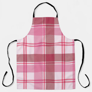 Seamless pattern plaid pink pastel. Square grid pa Apron