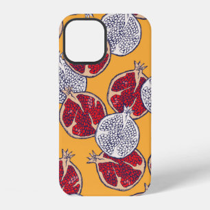 Seamless pattern. Pomegranate hand drawn. iPhone 12 Case