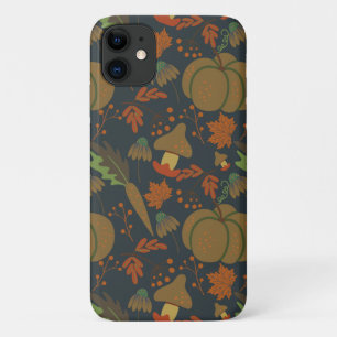 Seamless pattern Pumpkin & carrot dark background Case-Mate iPhone Case