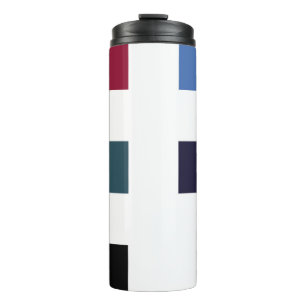 Seamless pattern. Skew brush strokes and elements Thermal Tumbler