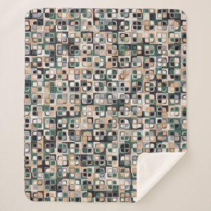 Seamless pattern. Squares forming a colorful pictu Sherpa Blanket